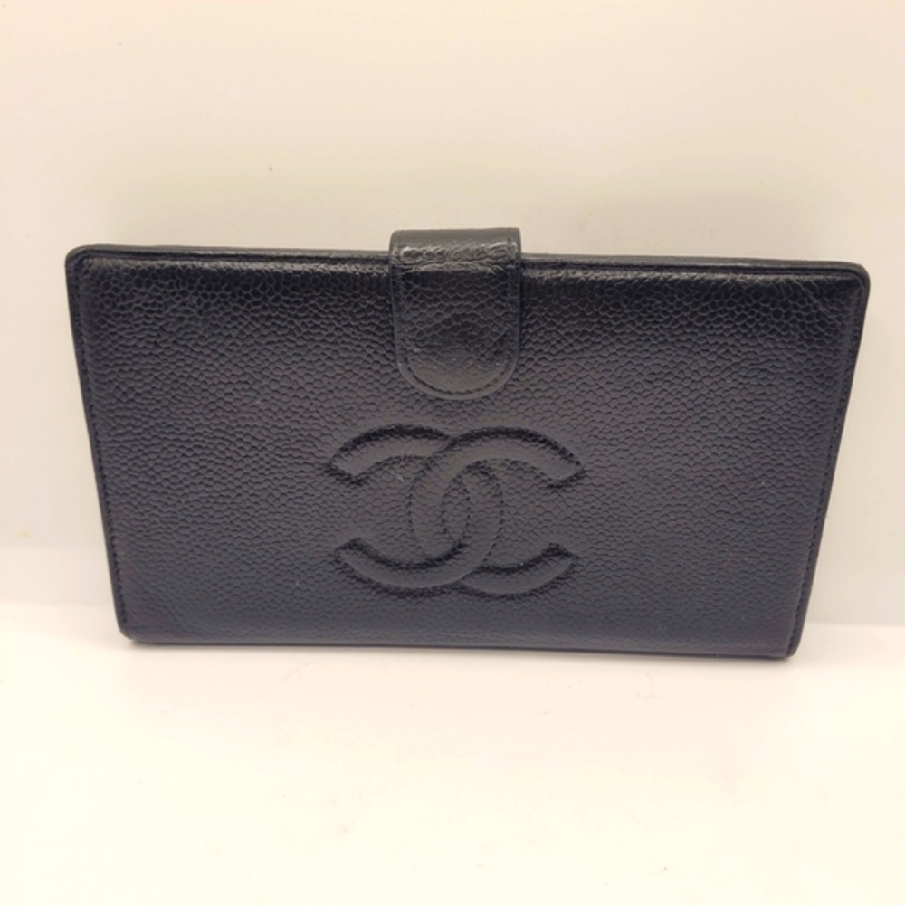 Chanel Black Leather Wallet